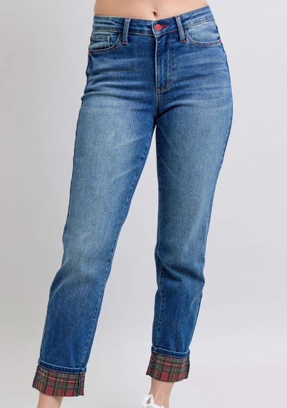 MR PLAID CUFF BOYFRIEND