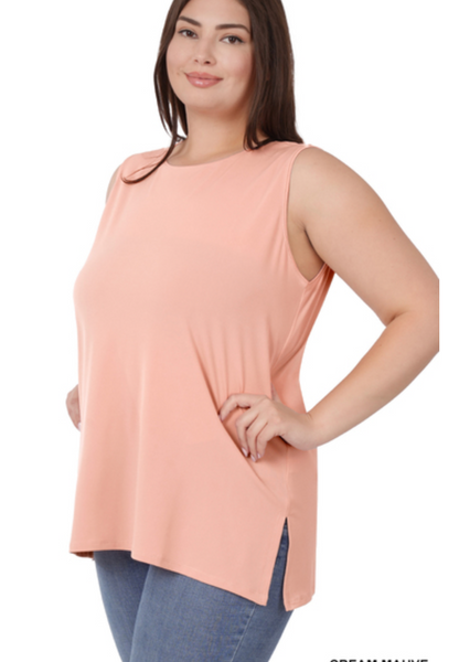 SLEEVELESS ROUND TOP