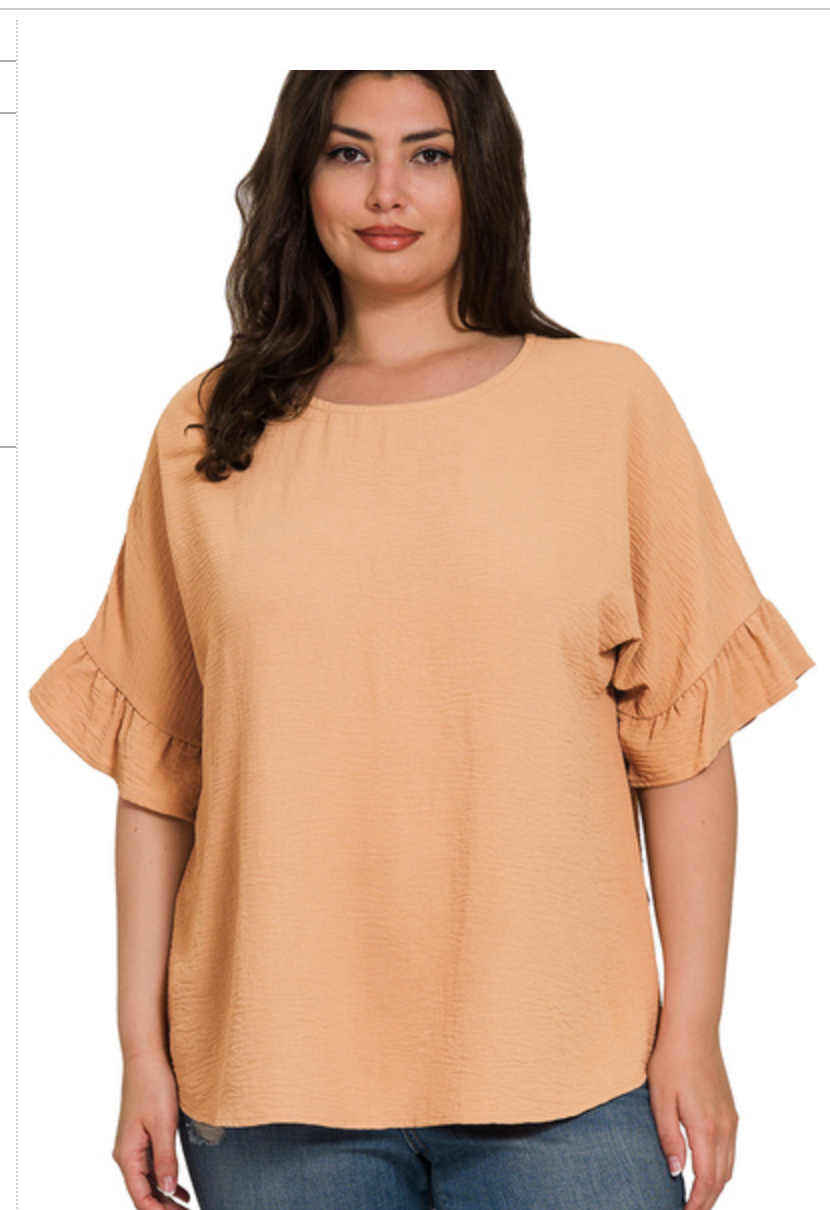AIRFLO RUFFLE SLV TOP