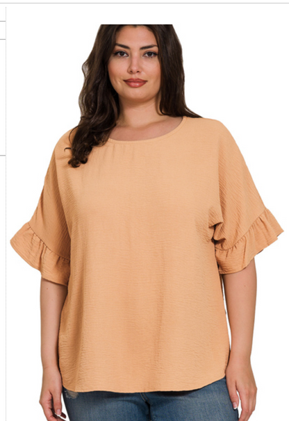 AIRFLO RUFFLE SLV TOP