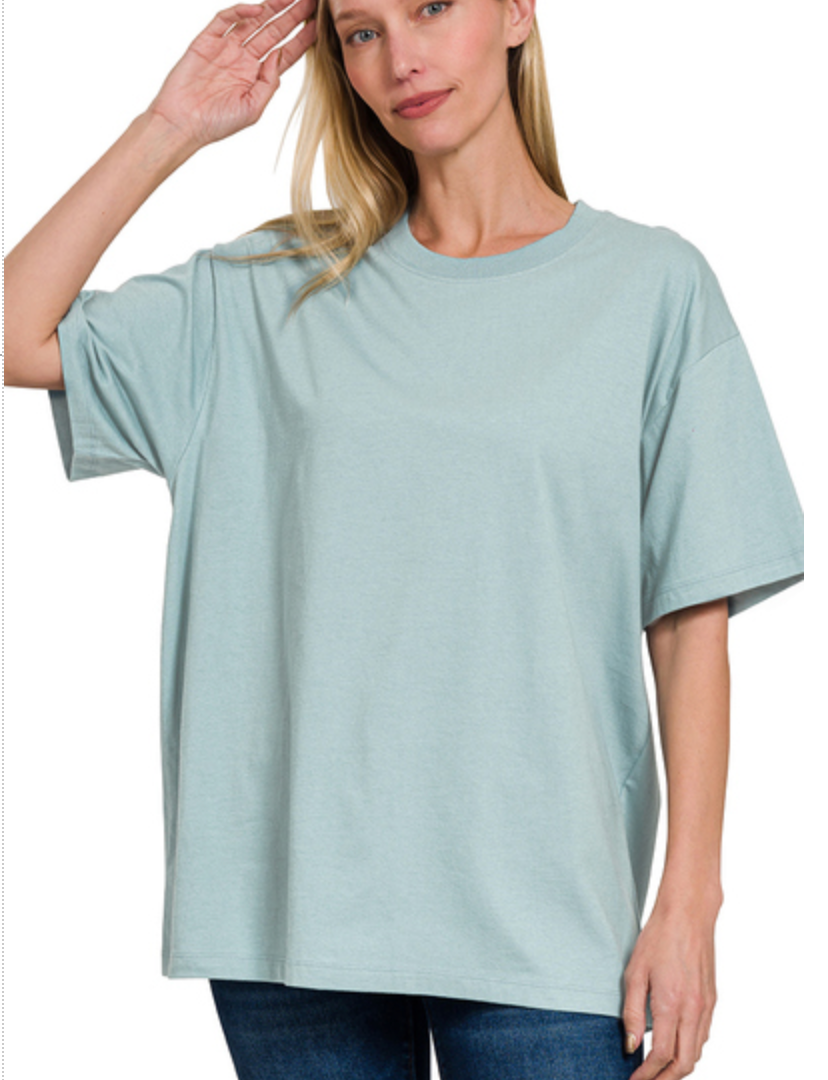 COTTON LOOSE S/SLV TEE