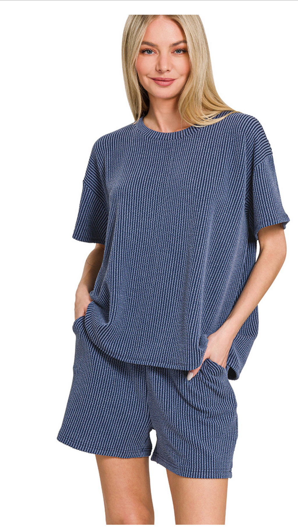 RIBBED TEE/SHORTS SET