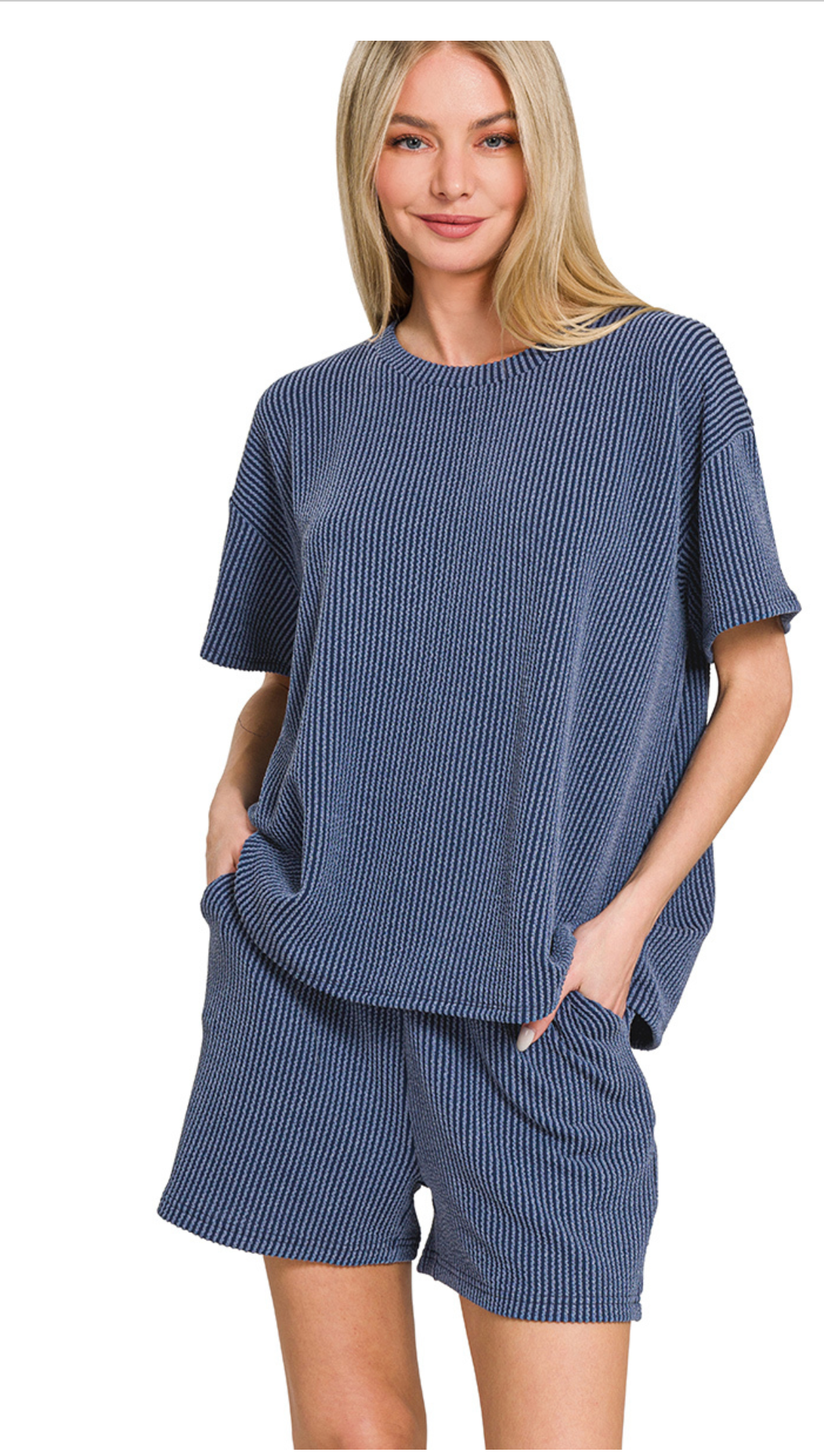 RIBBED TEE/SHORTS SET