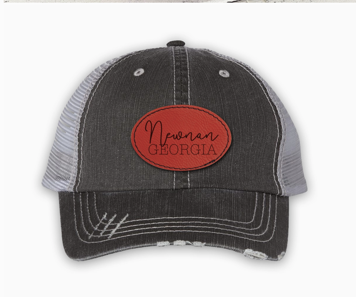 LEATHERETTE TRUCKER HAT