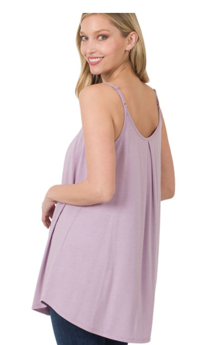 PLEATED SPAGHETTI CAMI