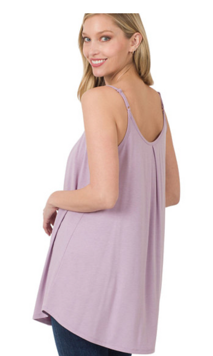 PLEATED SPAGHETTI CAMI