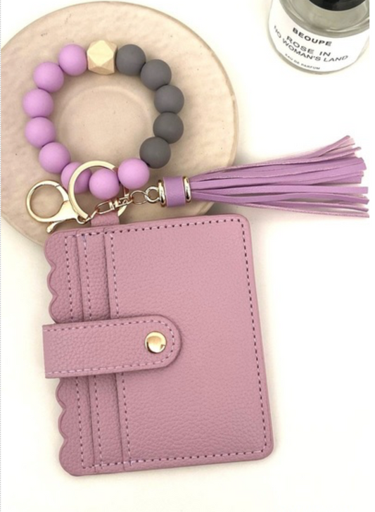 BEADED BRACELET KEYCHAIN