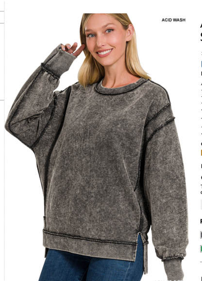 ACID WASH FRENCH TERRY SS