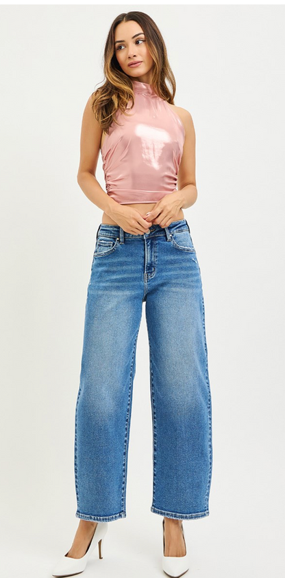 HR CROP BARREL JEANS