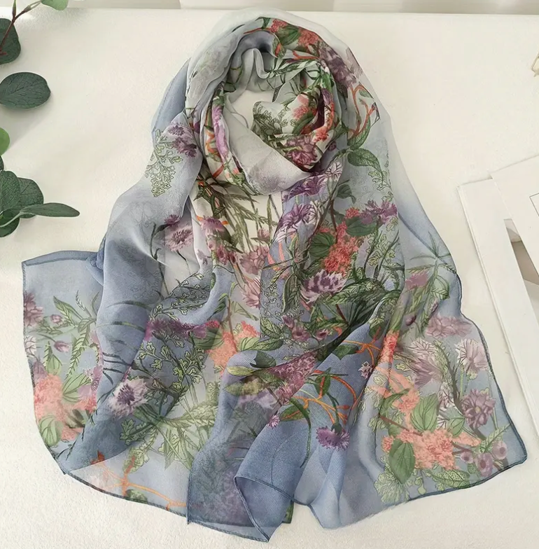 PLANT PRINTED SCARF