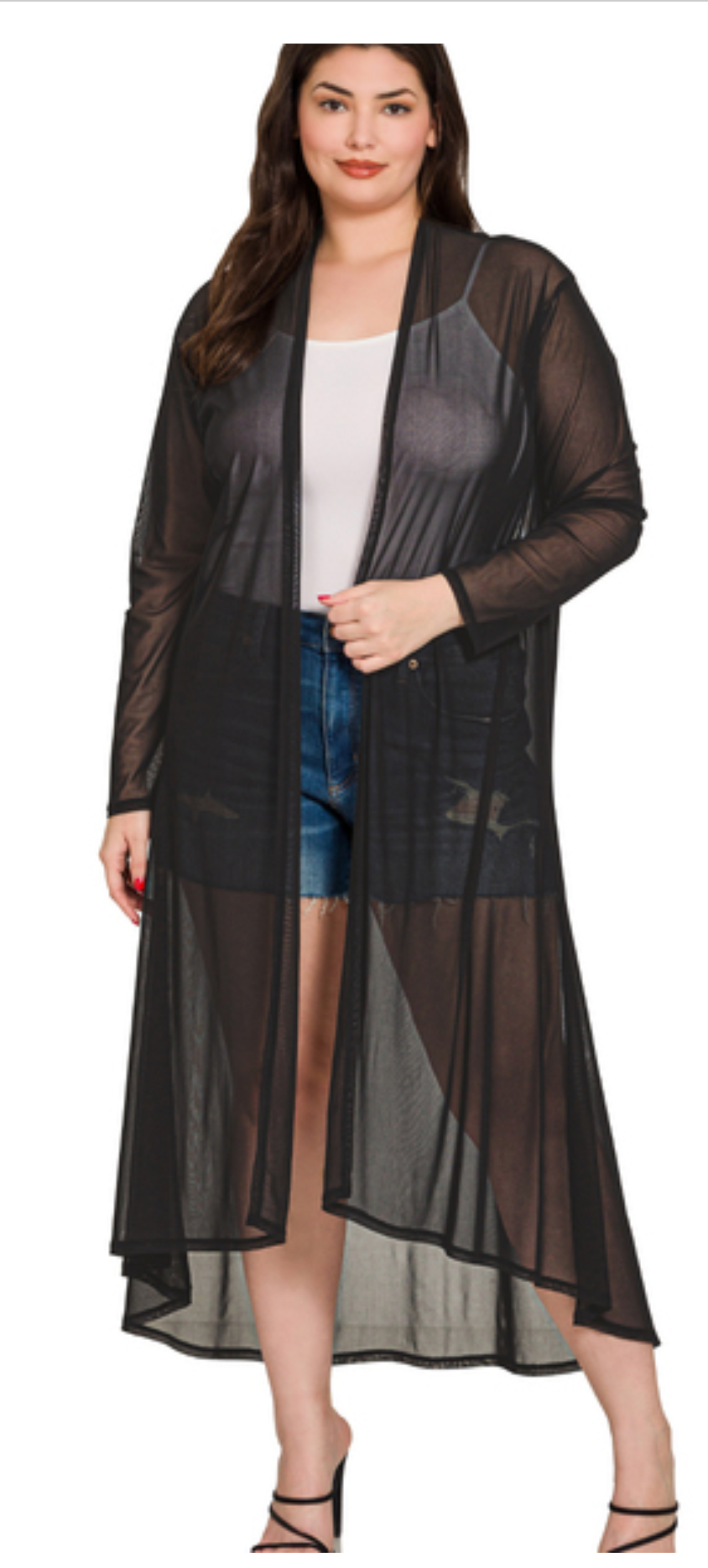 MESH OPEN FRONT CARDGIAN