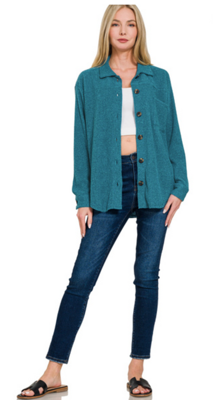 BRUSHED RIB SHACKET