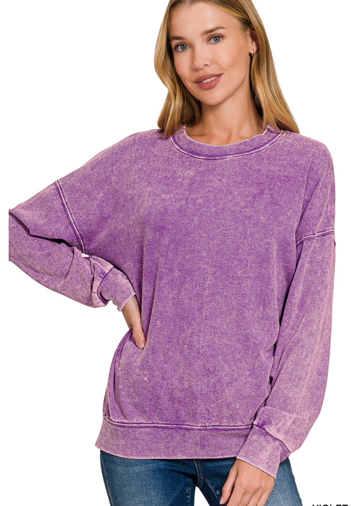 FRTERRY WASHED RDNK PULLOVER