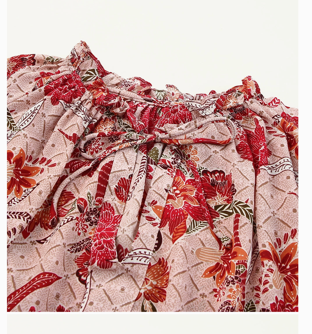SPLIT VNECK PRINTED