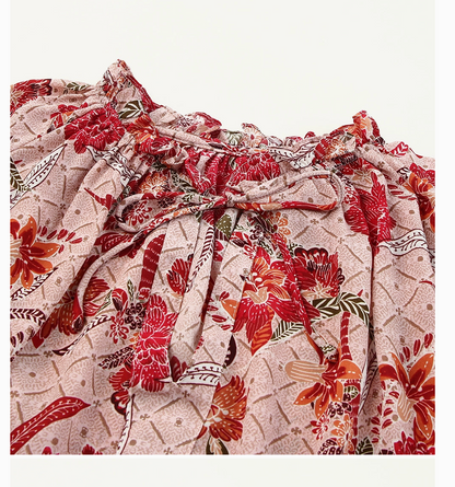 SPLIT VNECK PRINTED