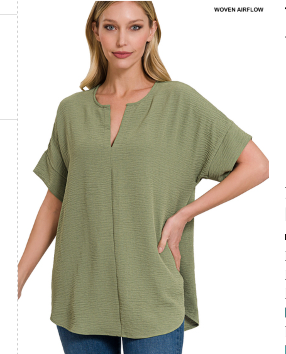 AIRFLOW SPLITNECK TOP