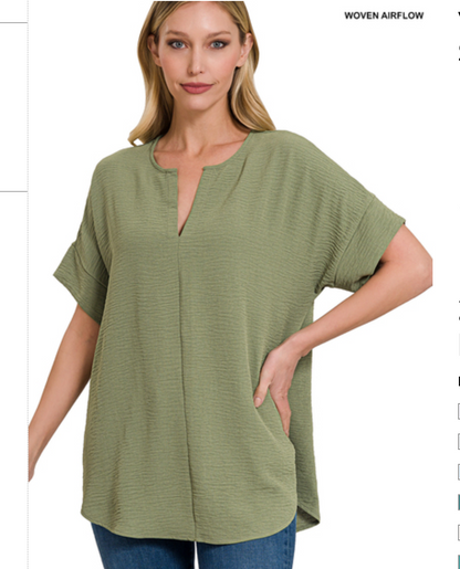 AIRFLOW SPLITNECK TOP