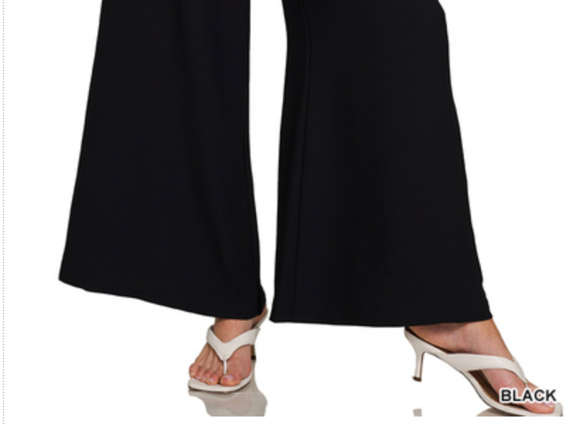 ELASTIC WAIST WIDE LEG