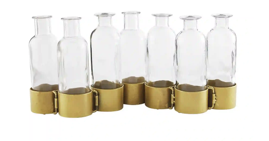 LINKED GLASS VASE SET