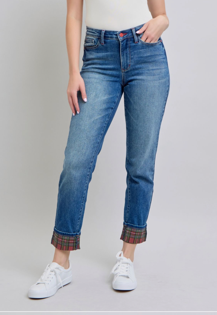 MR PLAID CUFF BOYFRIEND