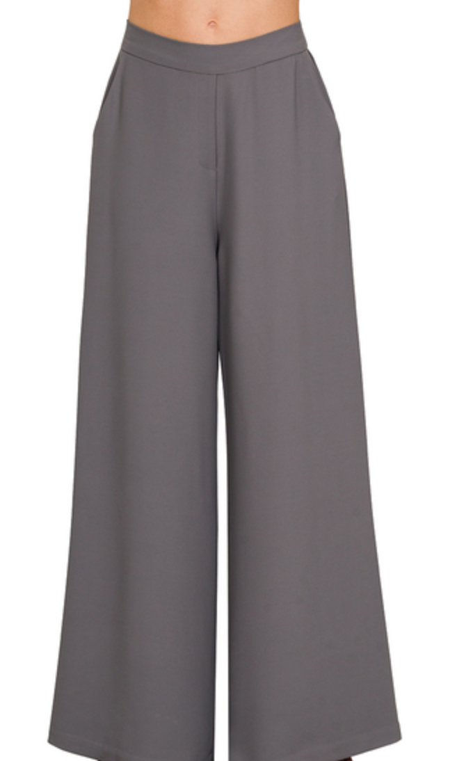 ELASTIC WAIST WIDE LEG