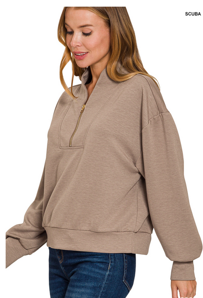 SCUBA HALF ZIP L/SLV PULLOVER