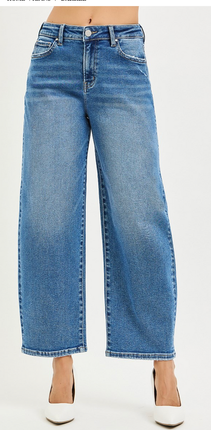 HR CROP BARREL JEANS