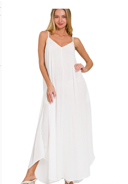 CRINKLE CAMI MAXI DRESS