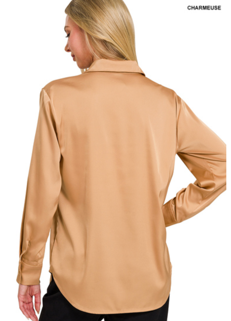 SATIN CHARMUESE SHIRT