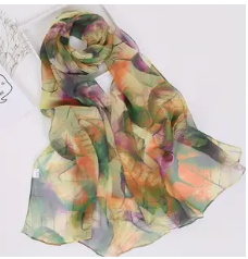 PEONY PATTERN SCARF