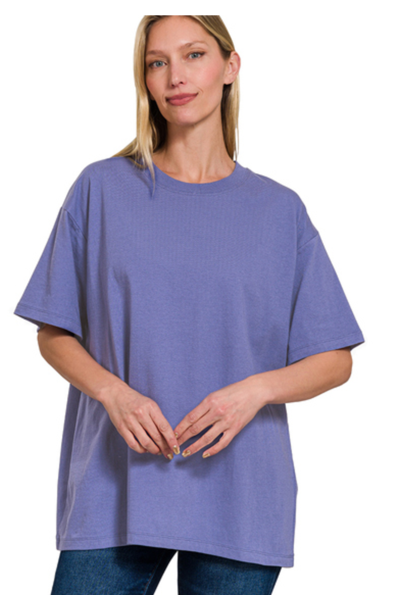 COTTON LOOSE S/SLV TEE