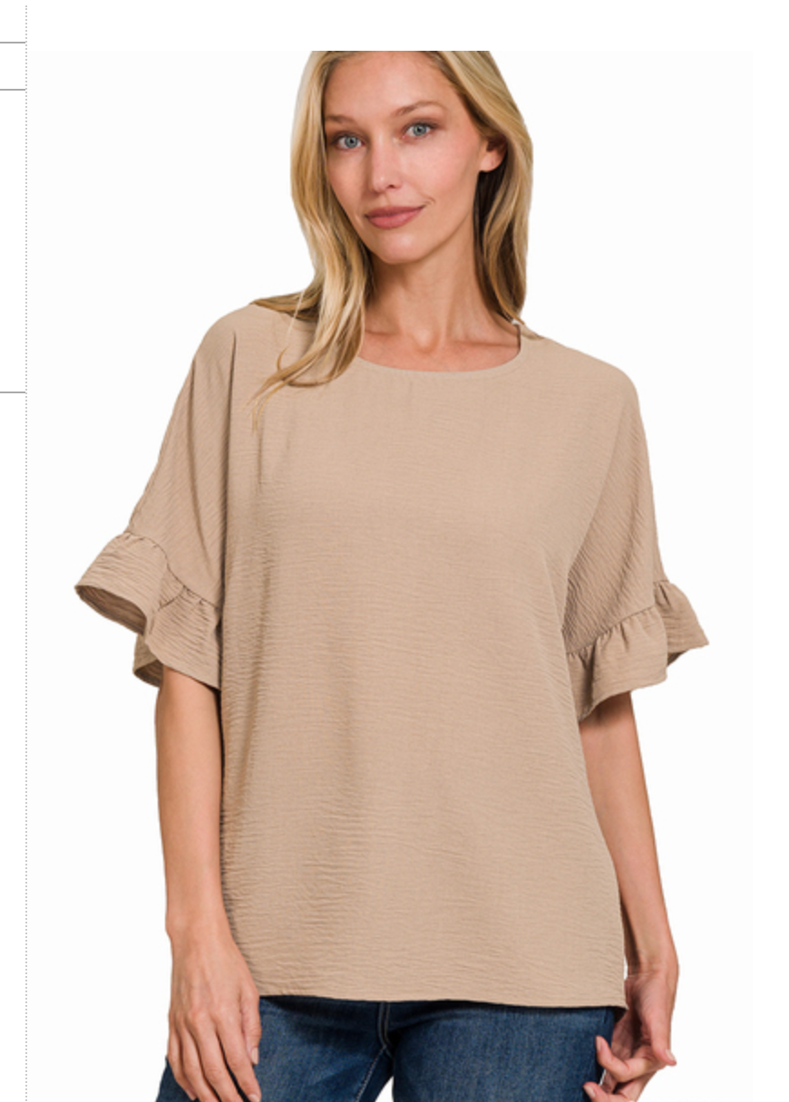 AIRFLO RUFFLE SLV TOP