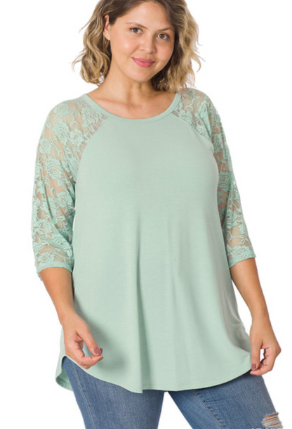 LACE 3/4 SLEEVE