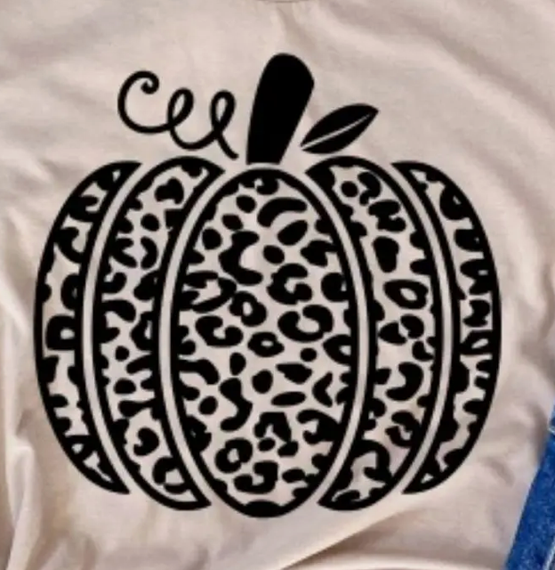 LEOPARD PUMPKIN TEE
