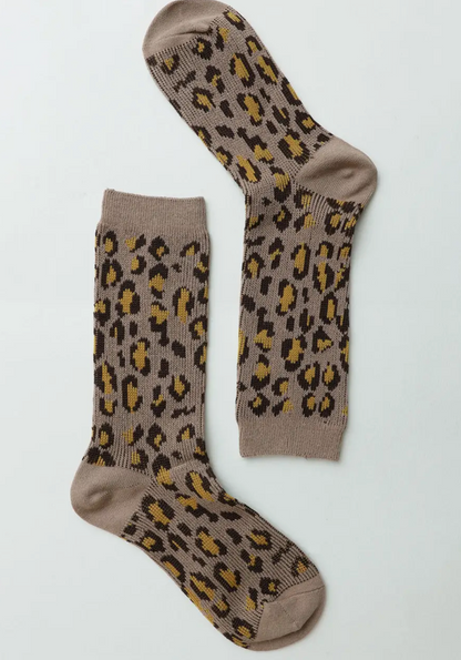 LEOPARD KNIT SOCKS