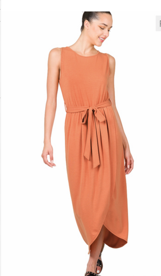 TULIP BELTED DRESS
