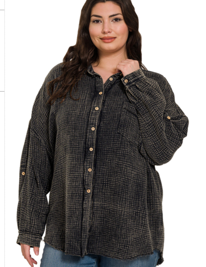 WSHD GAUZE BUTTONDOWN