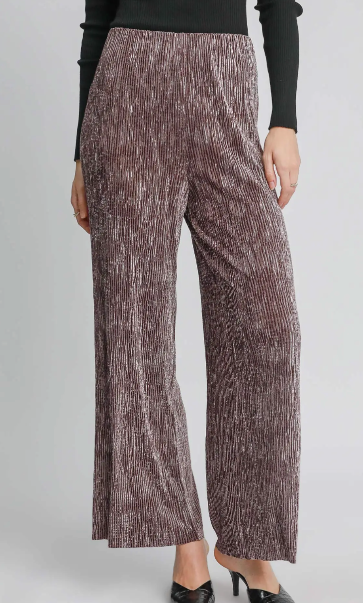 TEXTURED VELVET TOP/PANT