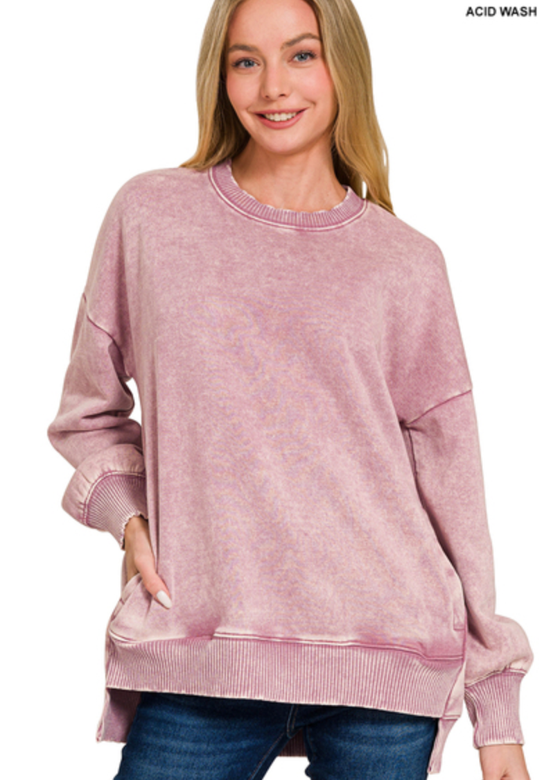 ACIDWaSH PULLOVER HILO