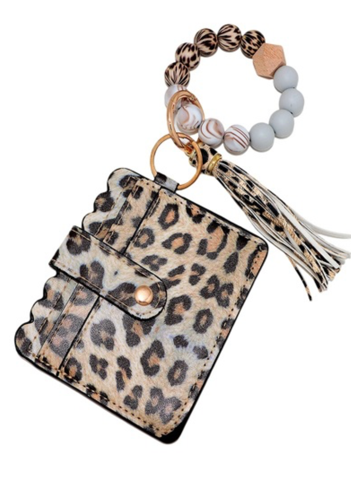 BEADED BRACELET KEYCHAIN