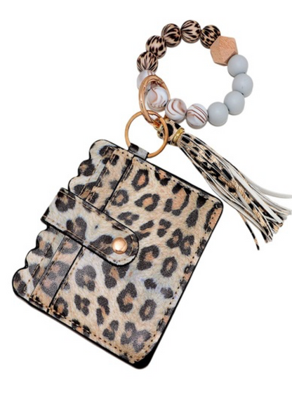 BEADED BRACELET KEYCHAIN