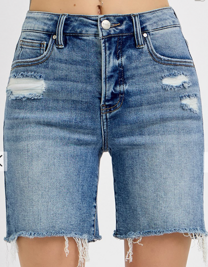 HR TUMMY LOOSE DENIM SHORT