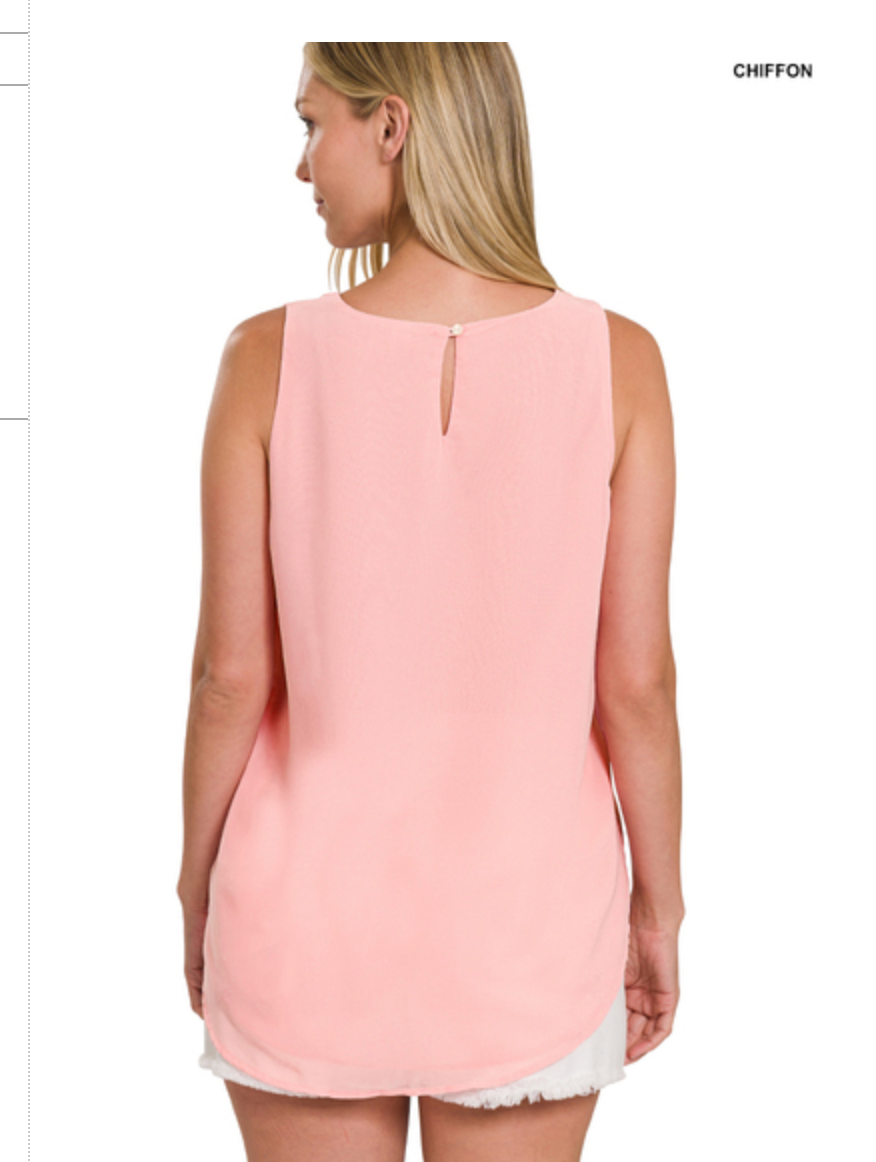 CHIFFON SLVLSS TOP