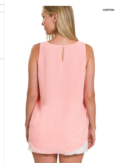 CHIFFON SLVLSS TOP