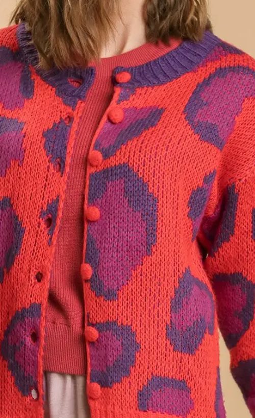 ANIMAL PRINT CARDIGAN