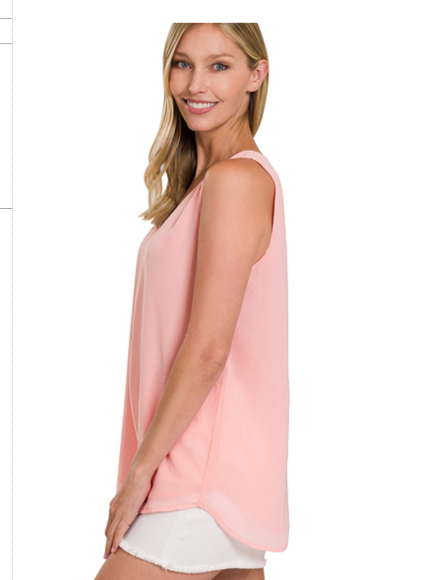 CHIFFON SLVLSS TOP
