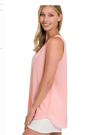 CHIFFON SLVLSS TOP