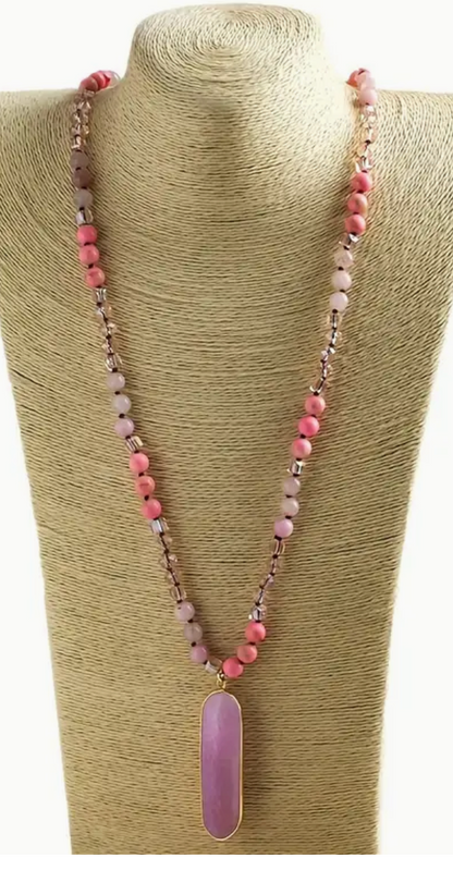 AGATE PENDANT NECKLACE