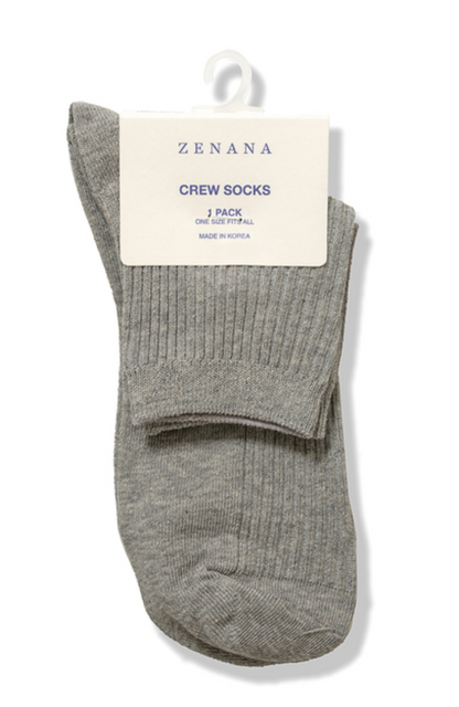 RIBBED CREW SOCKS