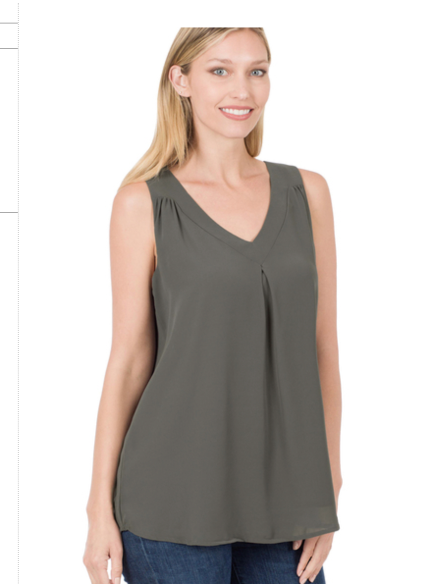 CHIFFON SLVLSS TOP